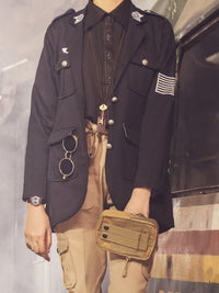 Black Twill Cotton Jacket - AWP-JT-382
