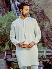 Off White Blended Kurta - AL-K-1030