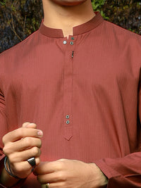 Red Blended Kurta - AL-K-1038