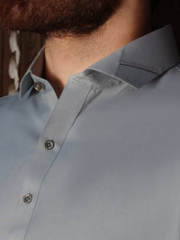 Ash Blue Blended Kameez Shalwar - ALWA-KS-193