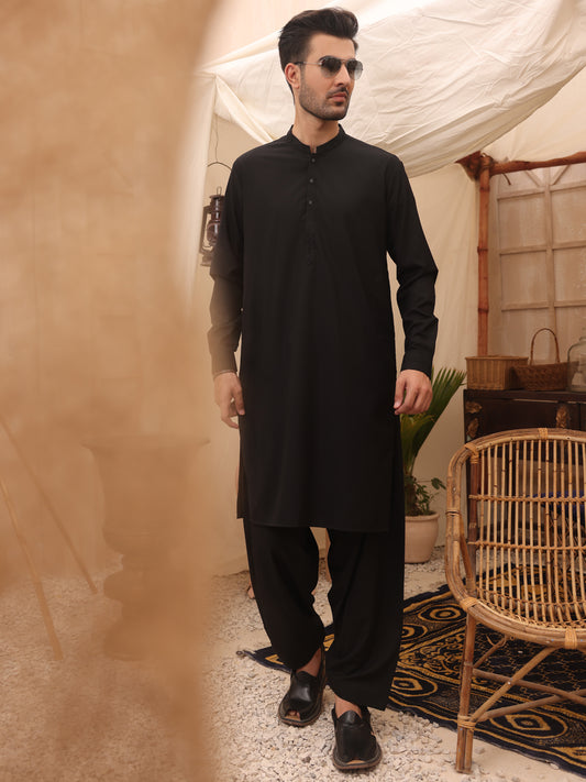 Black Kurta Shalwar - AL-KS-2627