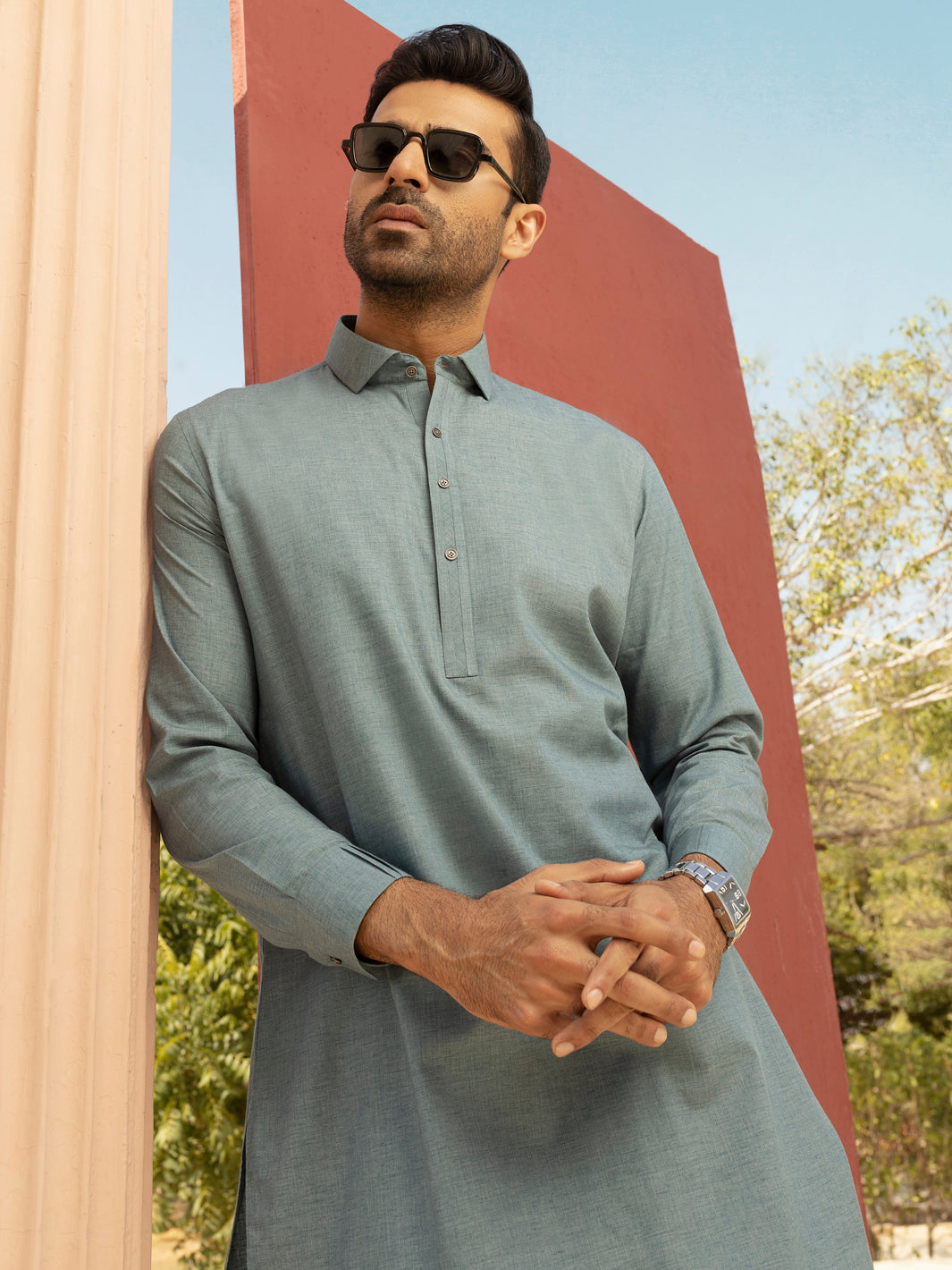 Blue Kameez Shalwar - ALWA-KS-266