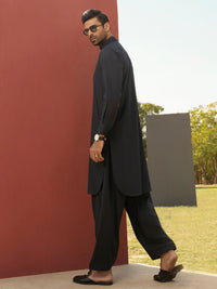 Deep Blue Kameez Shalwar - ALWA-KS-271