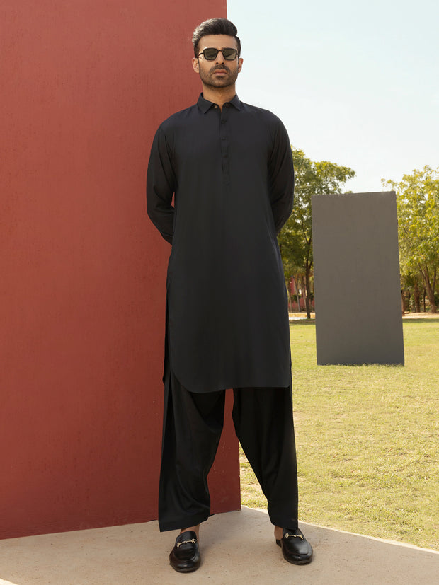 Deep Blue Kameez Shalwar - ALWA-KS-271