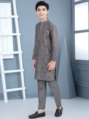 Brown Blended Kurta Trouser - ALT-KT-018