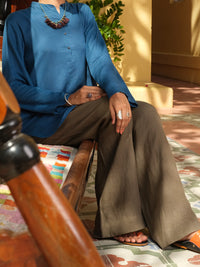 Blue Linen Tunic - ALCR-LK-1002