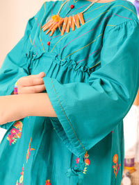 Teal Cambric Kurti - ALT-LK-1006