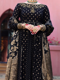Black Golden Booti 3Pc Formal Stitched - AL-3PS-LS-404
