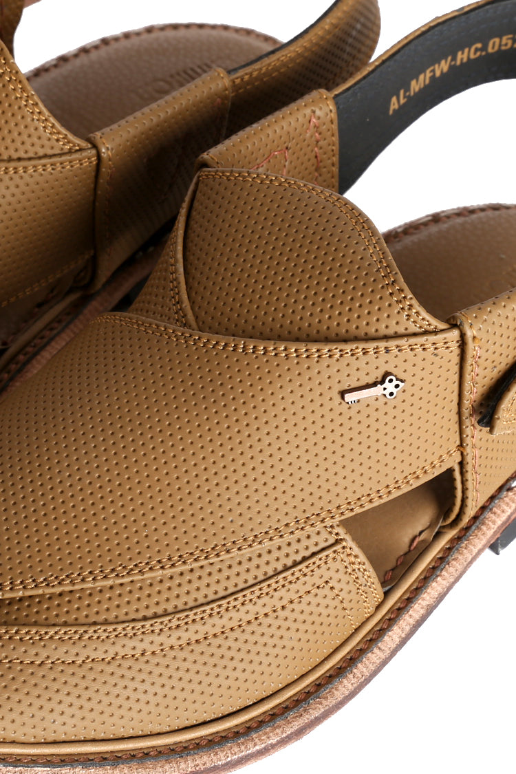 Brown Peshawari Chappal - MFW-HC-052