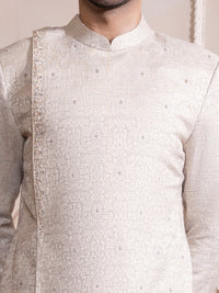 Silver Blended Men Sherwani - AL-SW-123