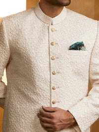 Cream Blended Sherwani - AL-SW-141
