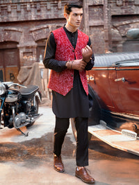 Maroon Blended Waistcoat - AL-WC-413